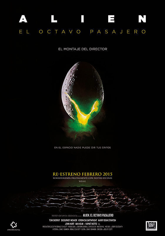 Cartel de Alien, el octavo pasajero - Reestreno España