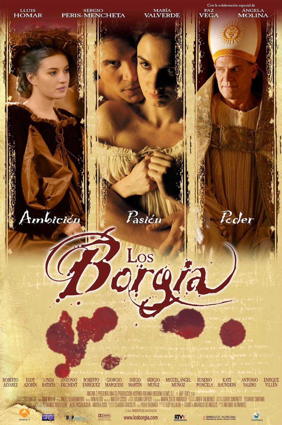 Cartel de Los Borgia - España
