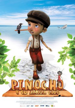 Cartel de Pinocho y su amiga Coco