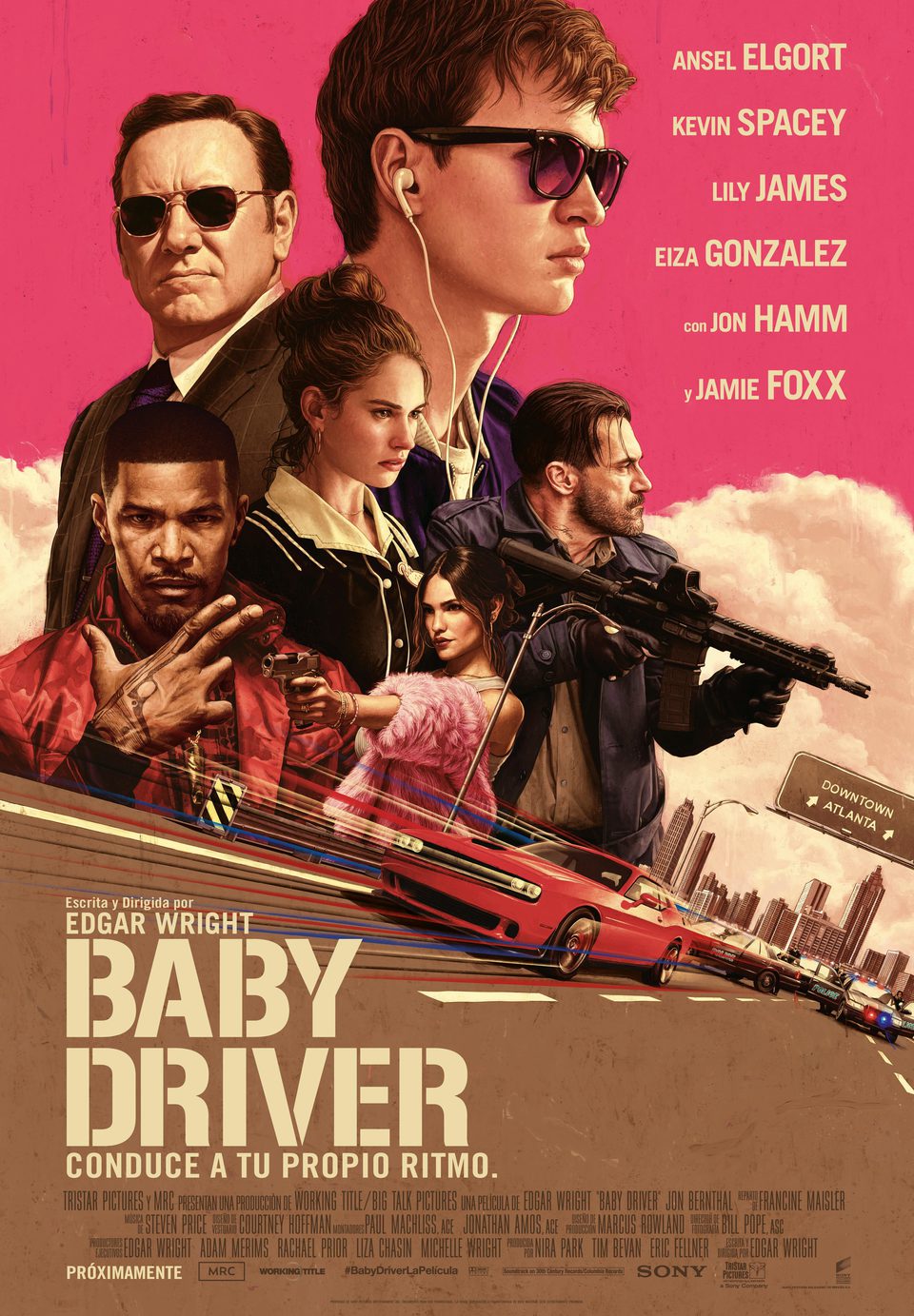 Cartel de Baby: El aprendiz del crimen - Baby Driver Póster Español #2