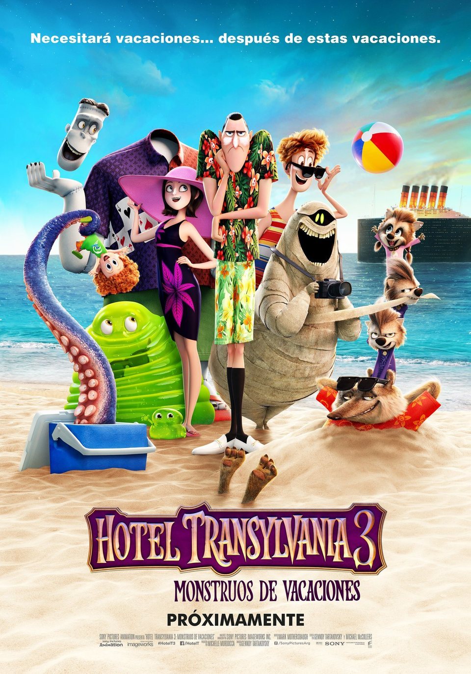 Cartel de Hotel Transylvania 3: Monstruos de vacaciones - México