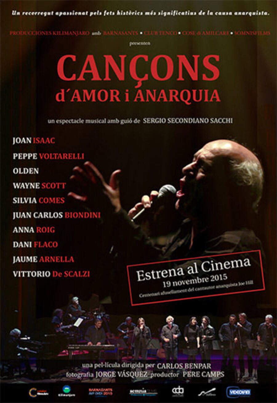 Cartel de Canciones de amor y anarquía - España