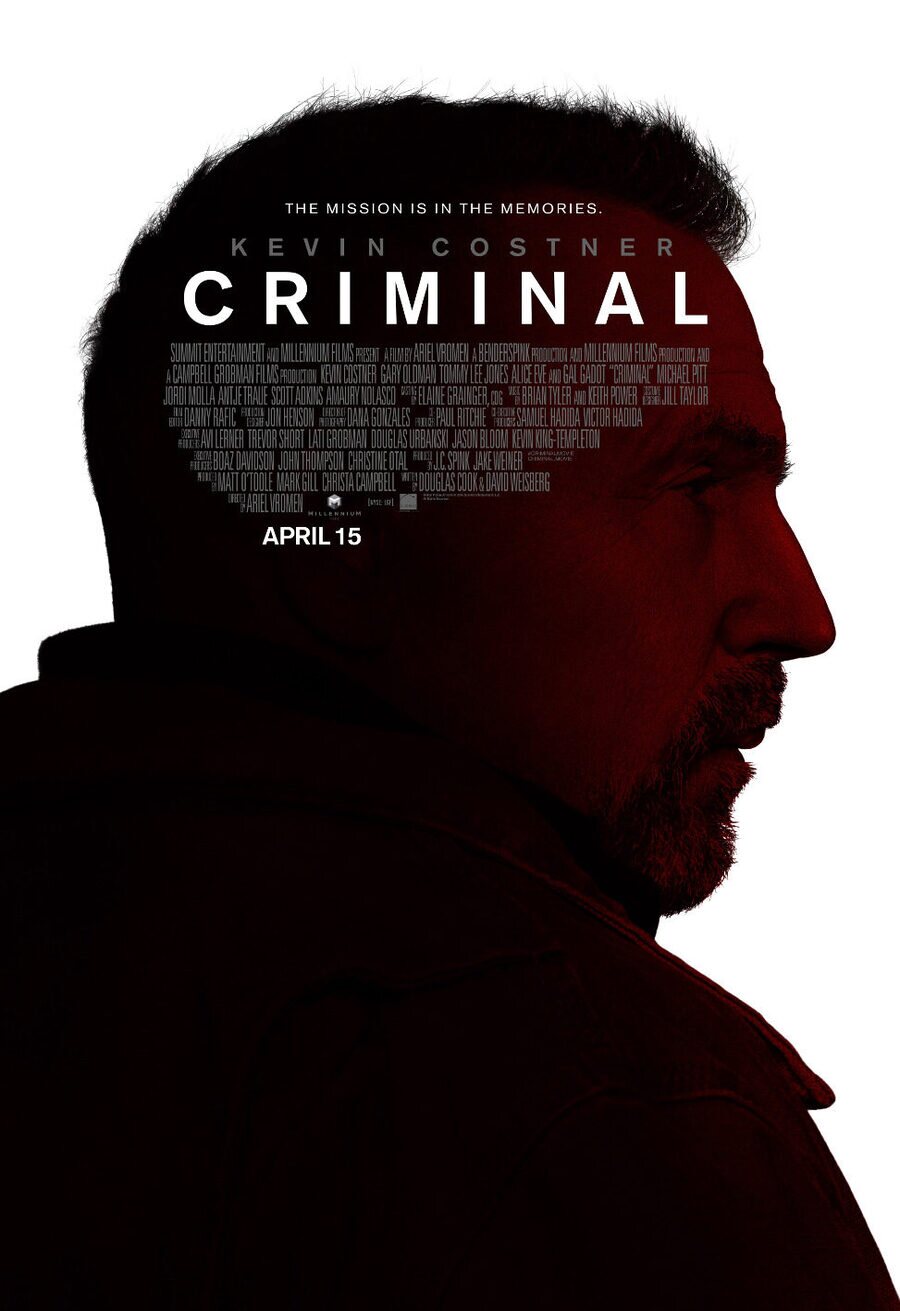 Cartel de Mente Implacable - Kevin Costner