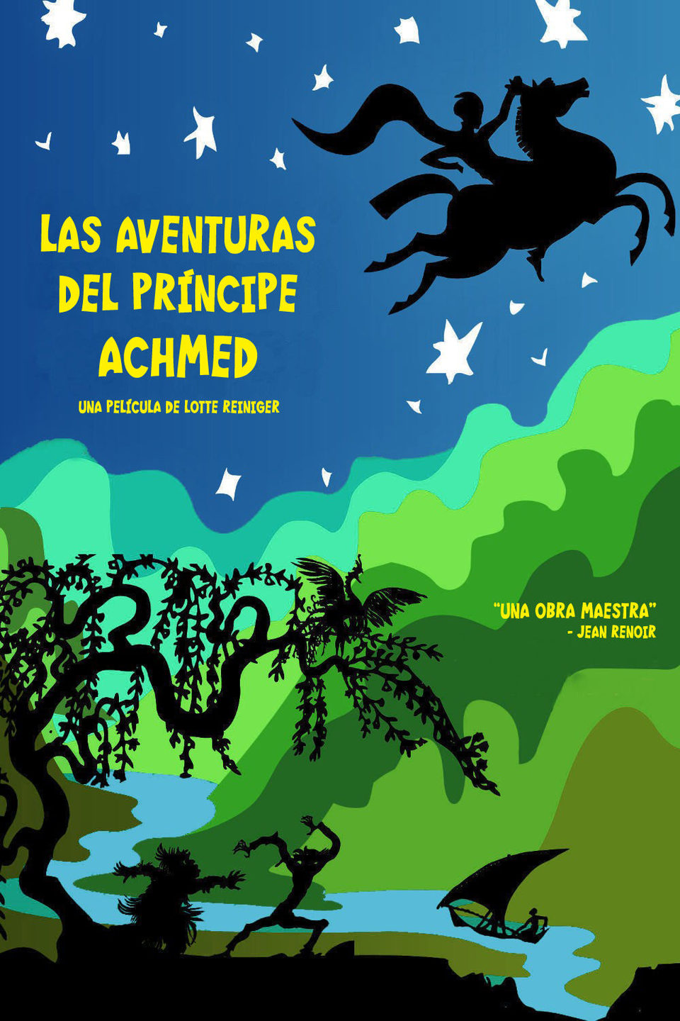 Cartel de Las aventuras del príncipe Achmed - España