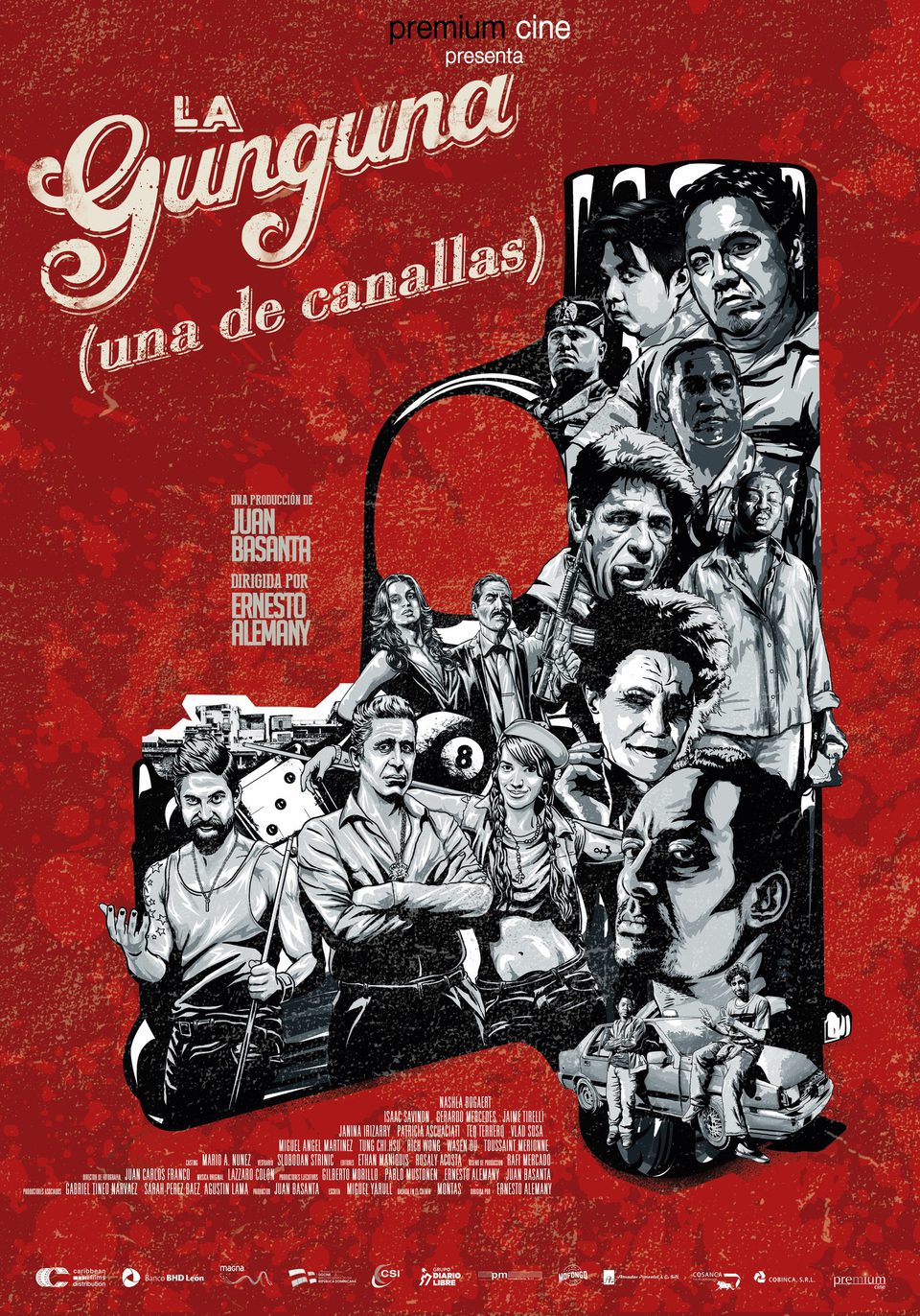 Cartel de La Gunguna, una de canallas - España