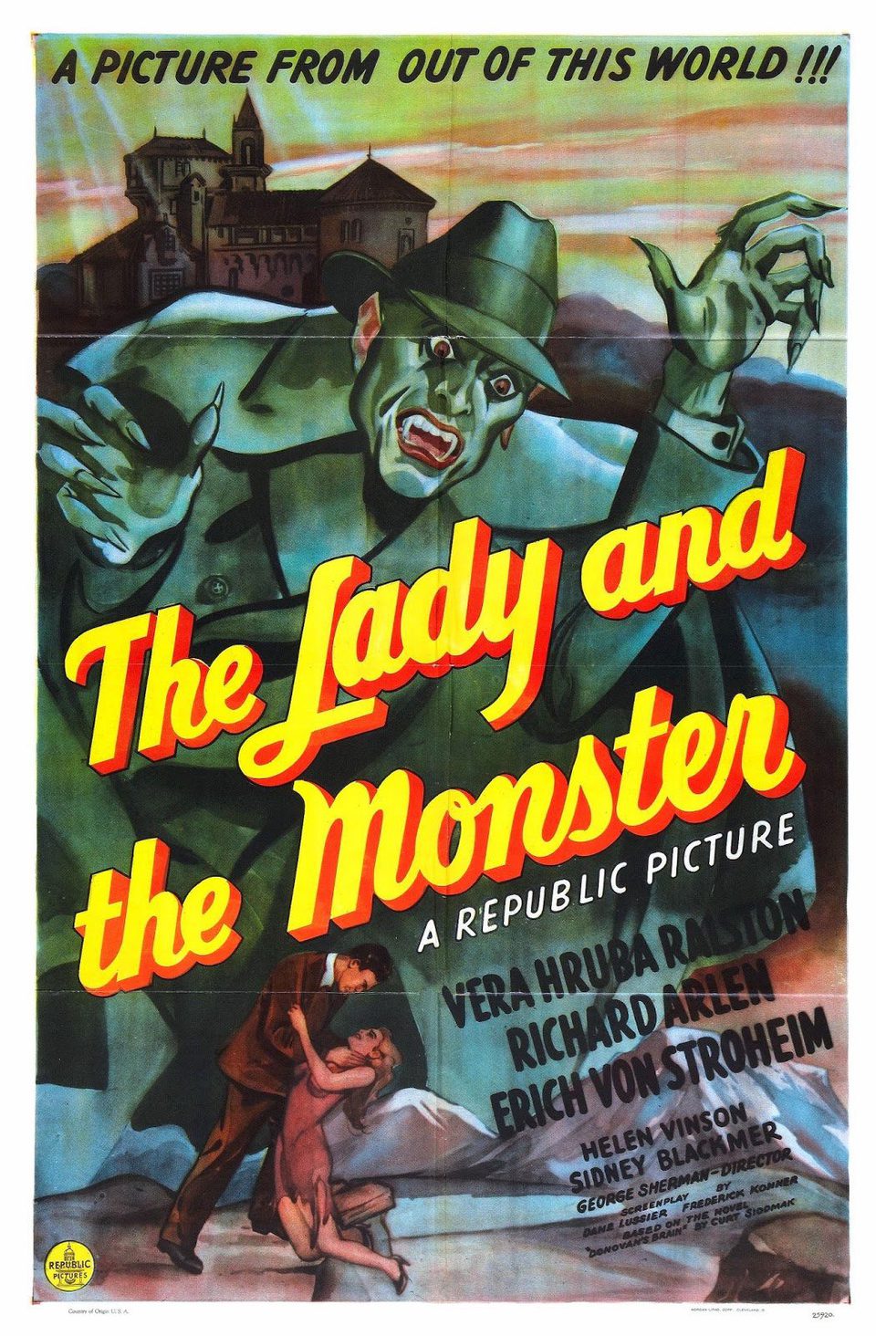 Cartel de La mujer y el monstruo - EE.UU