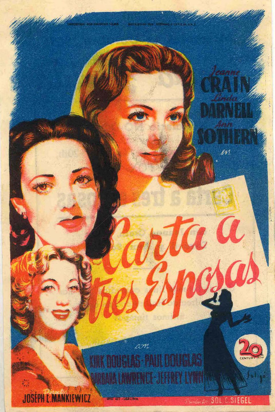 Cartel de Carta a tres esposas - España