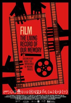 Cartel en inglés 'Cine, registro vivo de nuestra memoria'