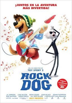 Cartel de Rock Dog: El Perro Rockero