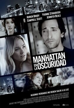 Cartel de Manhattan en la oscuridad