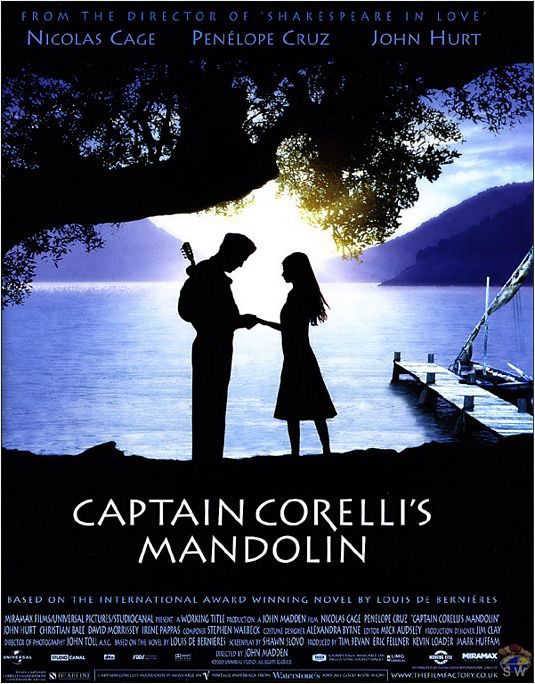 Cartel de La mandolina del capitán Corelli - Estados Unidos #2