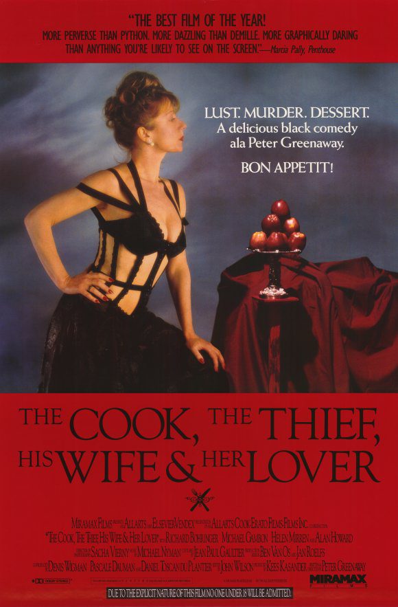 Cartel de El cocinero, el ladrón, su mujer y su amante - 'The cook, the thief, his wife&her lover' Poster