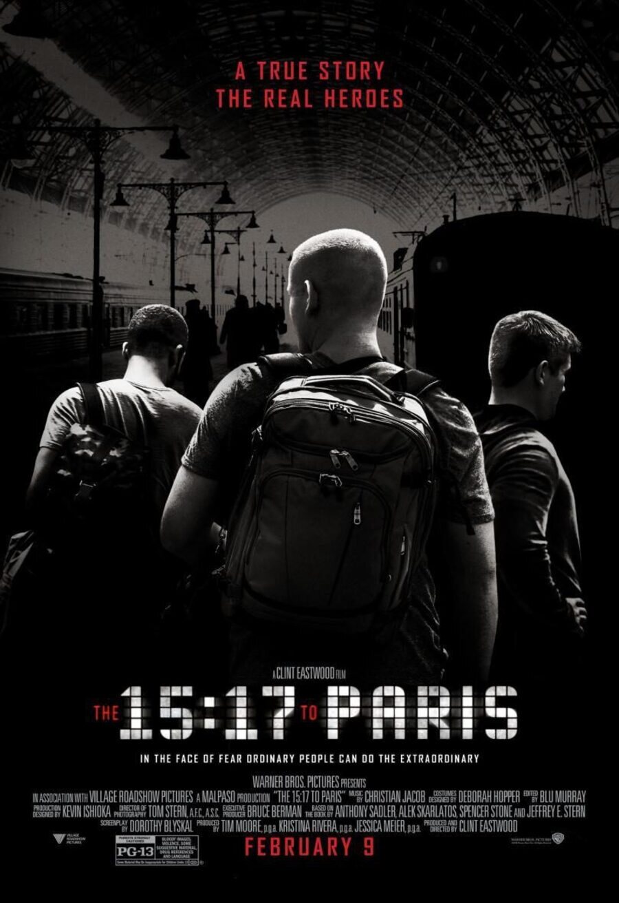 Cartel de The 15:17 to Paris - Póster inglés