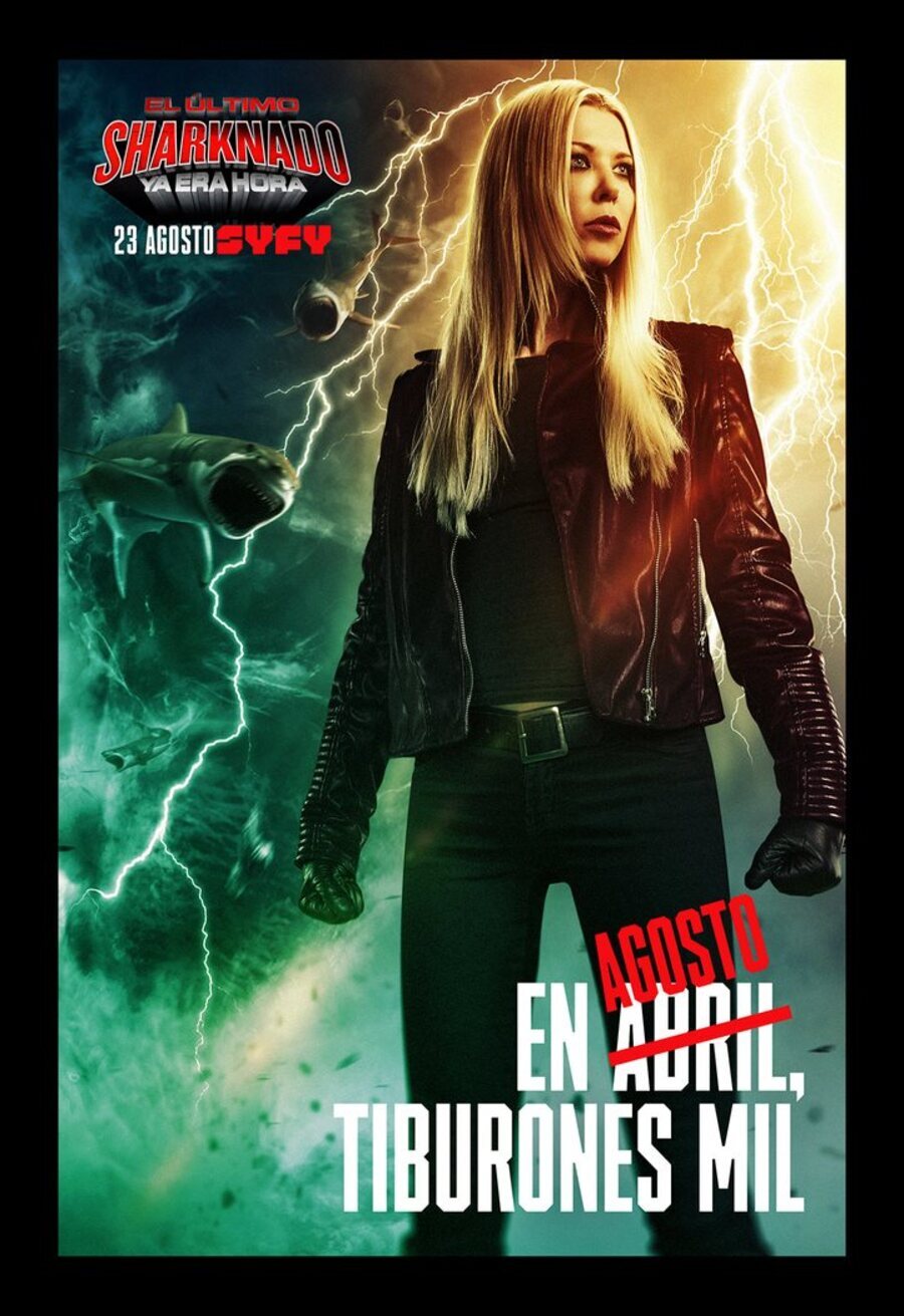 Cartel de The Last Sharknado: It's About Time - Póster April Shepard