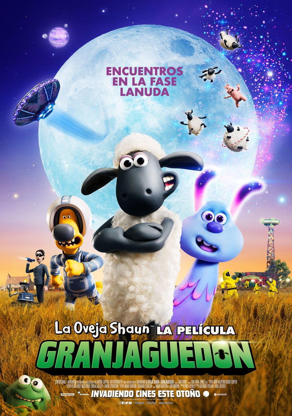 Cartel de Shaun, el cordero: La película - Granjaguedón - Poster español