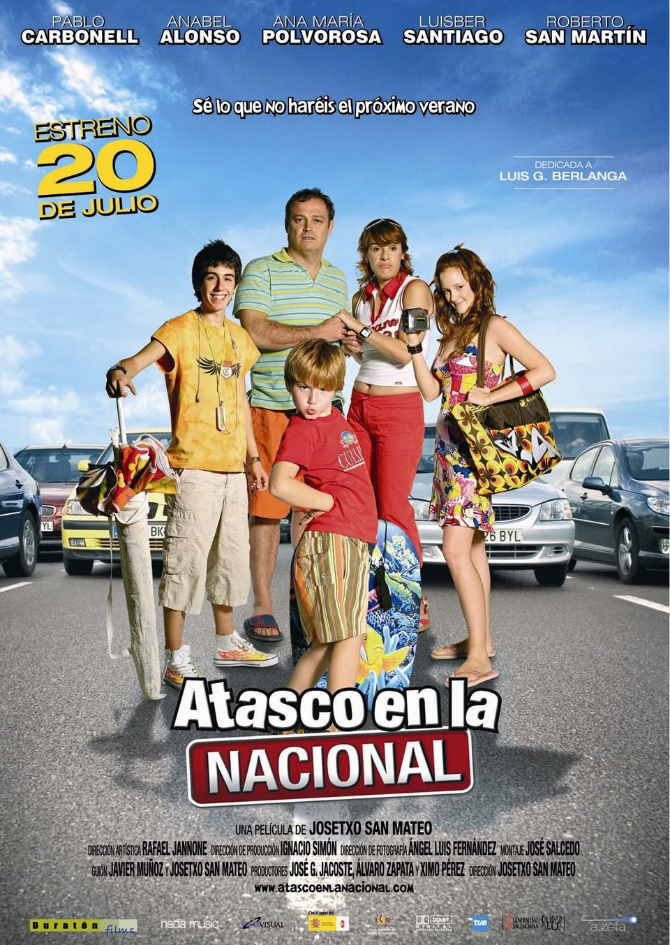 Cartel de Atasco en la nacional - España