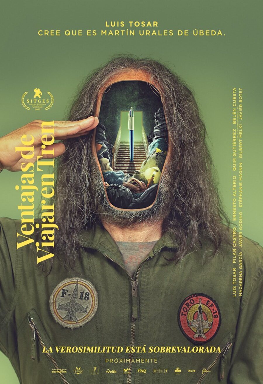 Cartel de Ventajas de viajar en tren - Luis Tosar