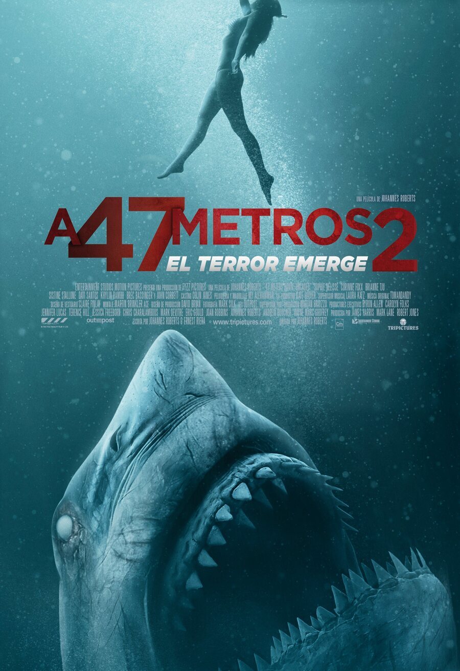 Cartel de Terror a 47 metros: el segundo ataque - 'A 47 metros 2: El terror emerge'