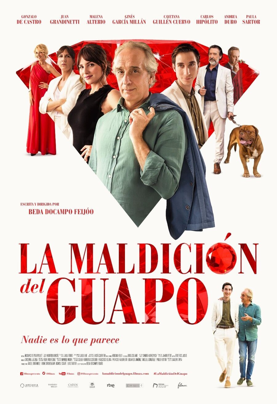 Cartel de La maldición del guapo - Póster español