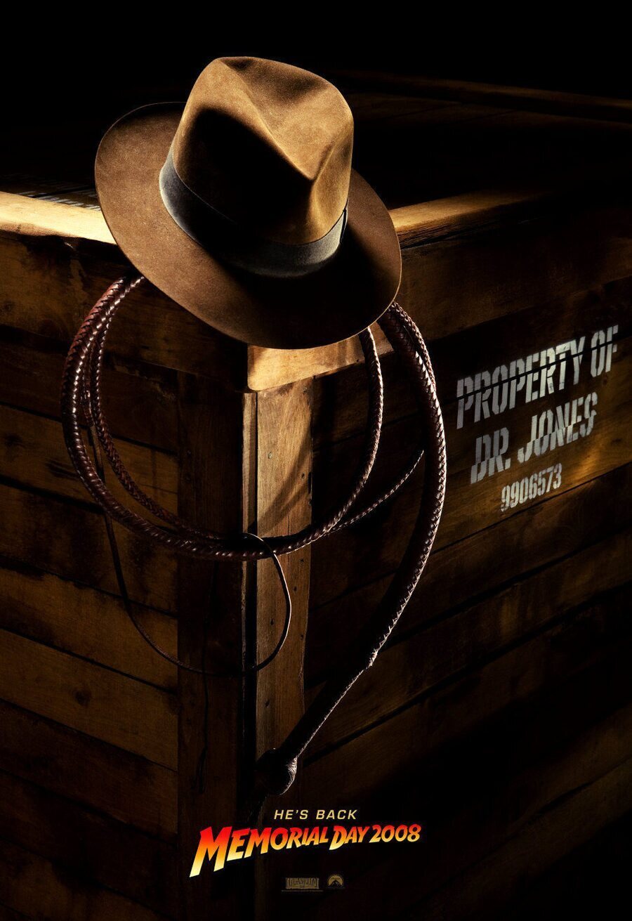 Cartel de Indiana Jones y el Reino de la Calavera de Cristal - Estados Unidos