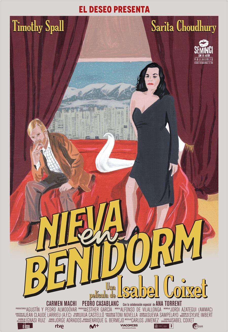 Cartel de Nieva en Benidorm - España