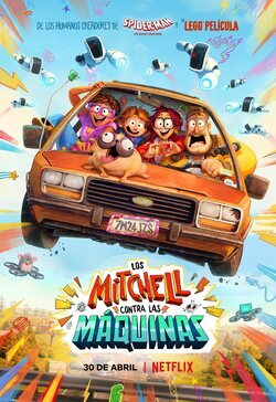 Cartel de La familia Mitchell vs. las máquinas