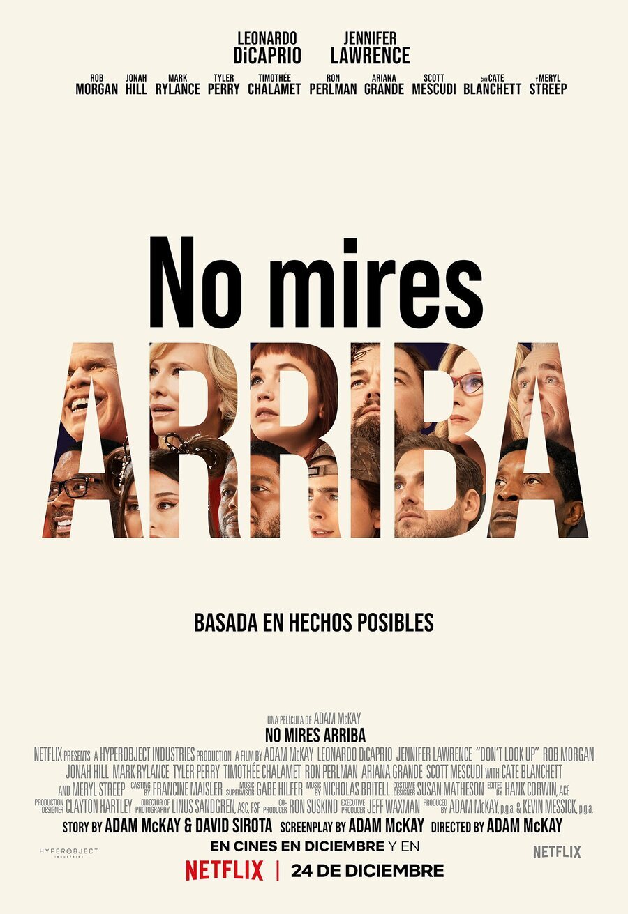 Cartel de No miren arriba - Español