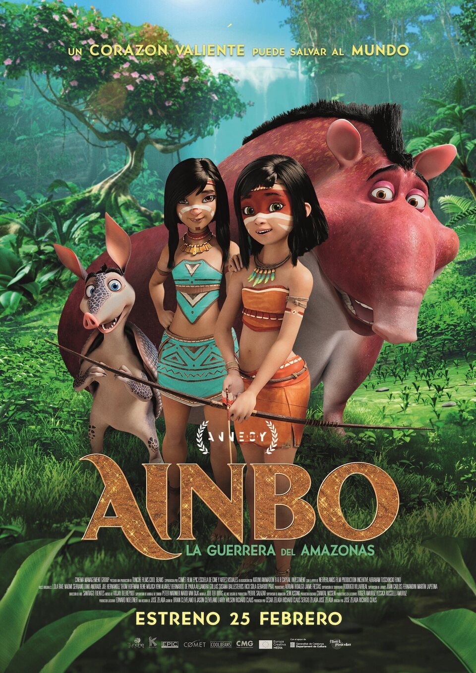 Cartel de Ainbo - Ainbo, la guerrera del Amazonas