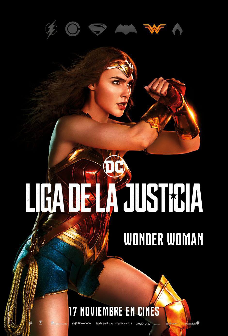 Cartel de La Liga de la Justicia - Wonder Woman