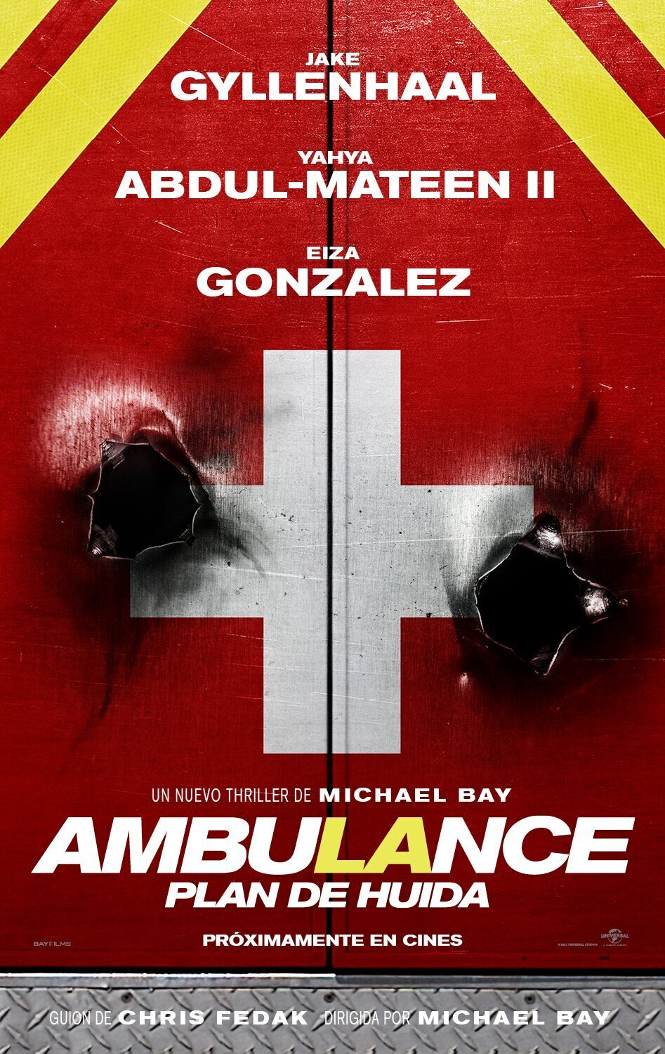 Cartel de Ambulancia - Ambulance. Plan de huida