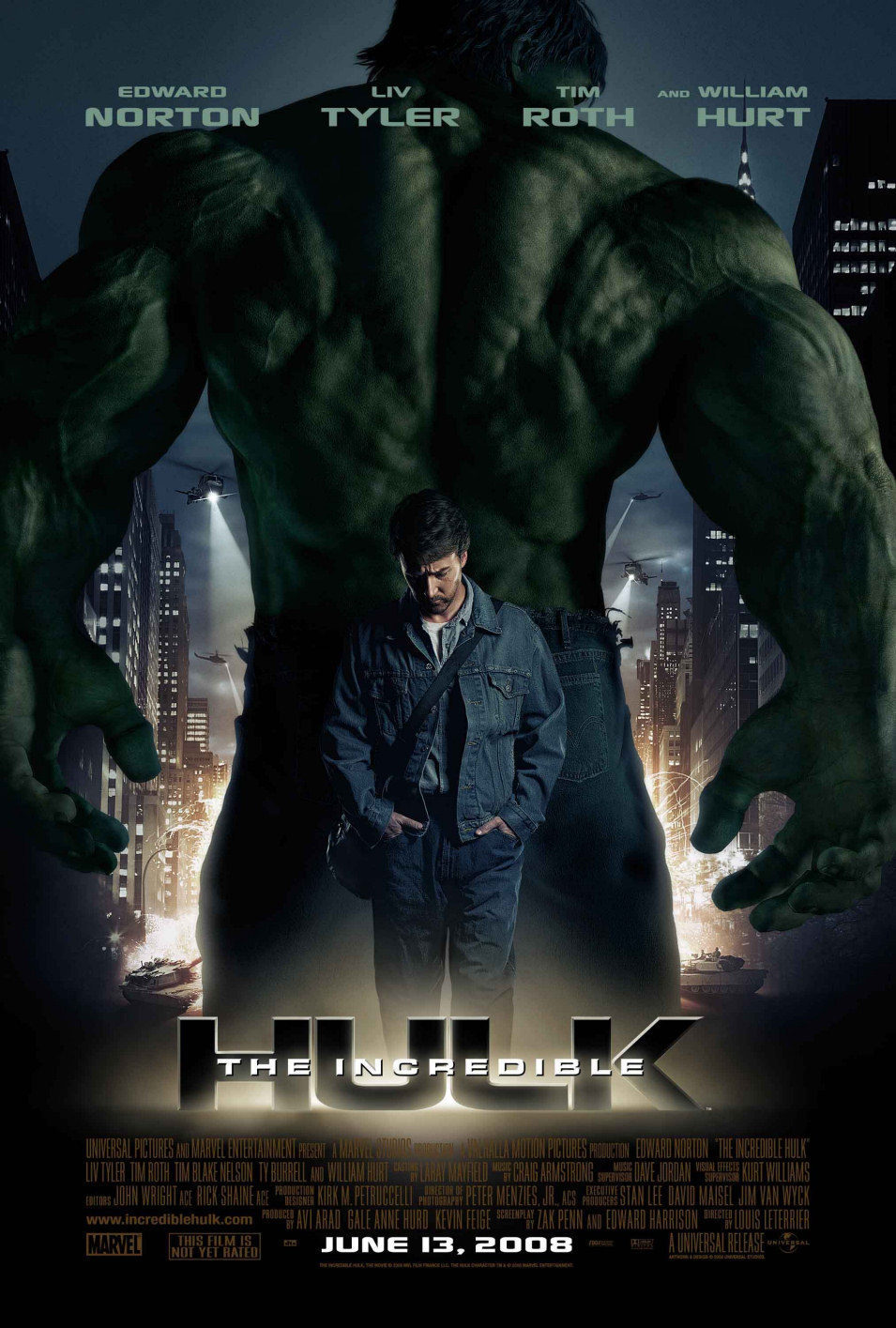 Cartel de Hulk, el hombre increíble - Estados Unidos