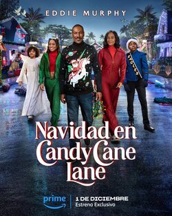 Cartel de Navidad en Candy Cane Lane