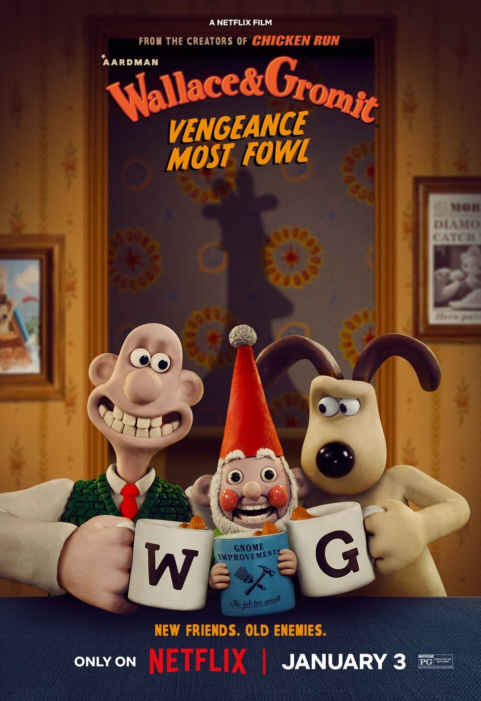 Cartel de Wallace y Gromit: La venganza se sirve con plumas - Póster Reino Unido