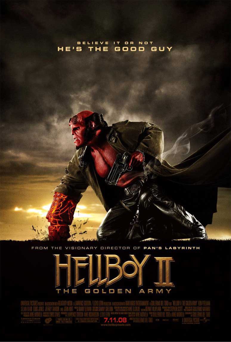 Cartel de Hellboy 2: el ejército dorado - EEUU