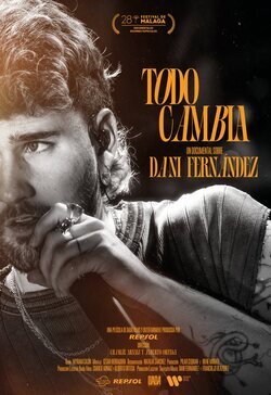 Cartel de Dani Fernández. Todo cambia
