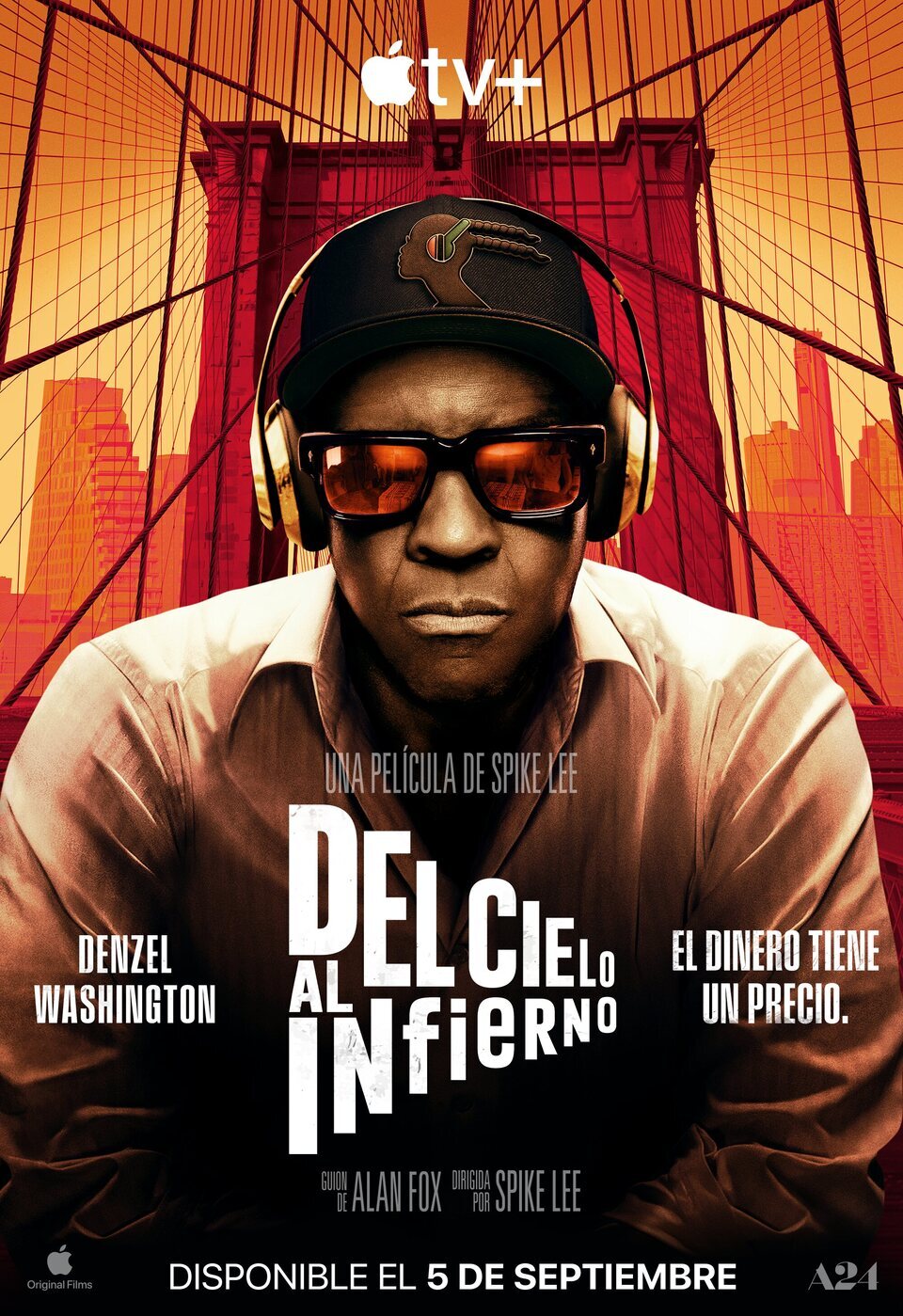 Cartel de Del cielo al infierno - España