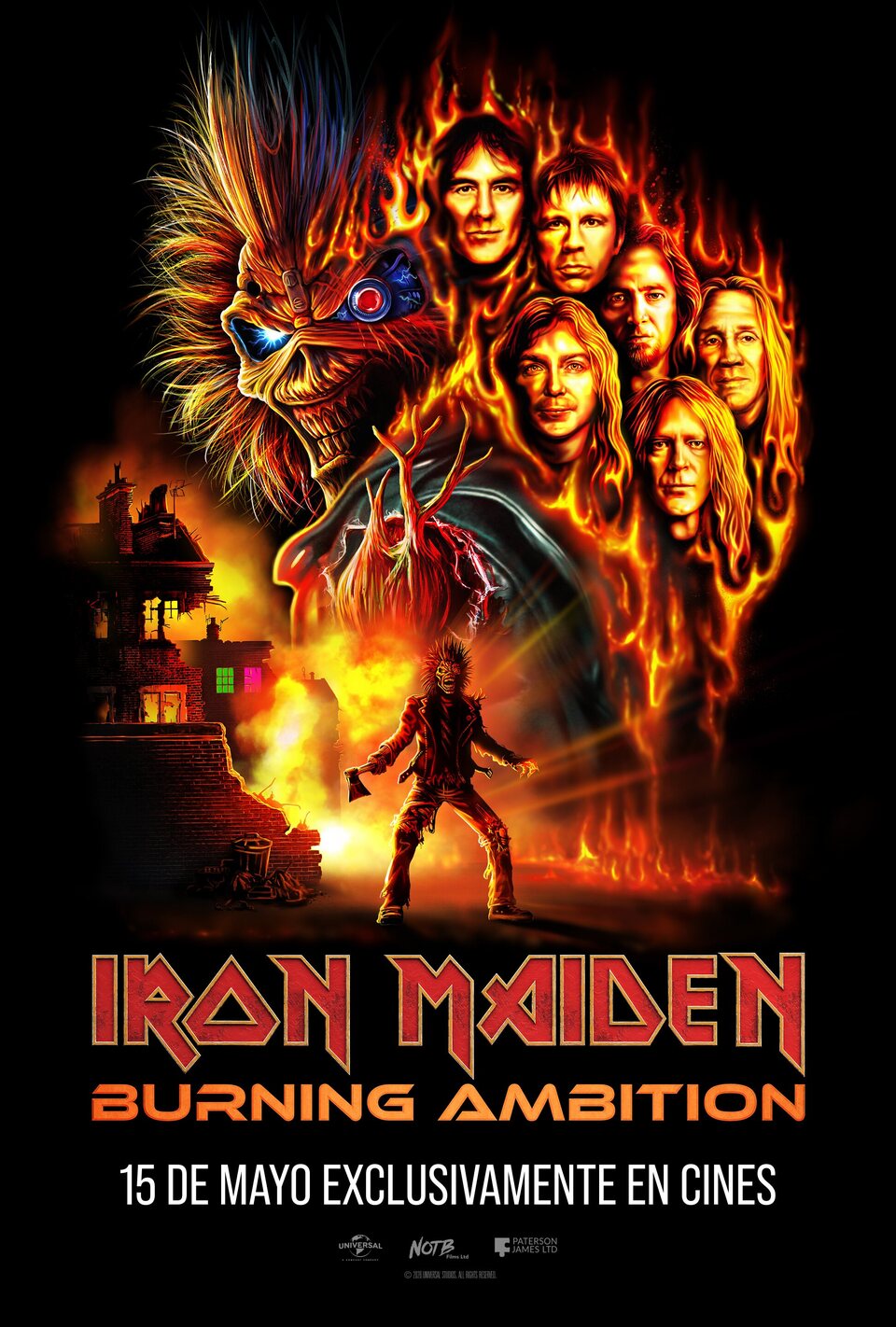 Cartel de Iron Maiden: Burning Ambition - España