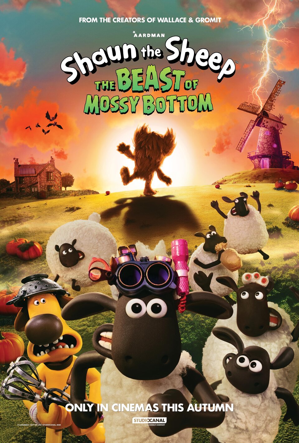 Cartel de Shaun, el cordero: El monstruo de Mossy Bottom - Reino Unido