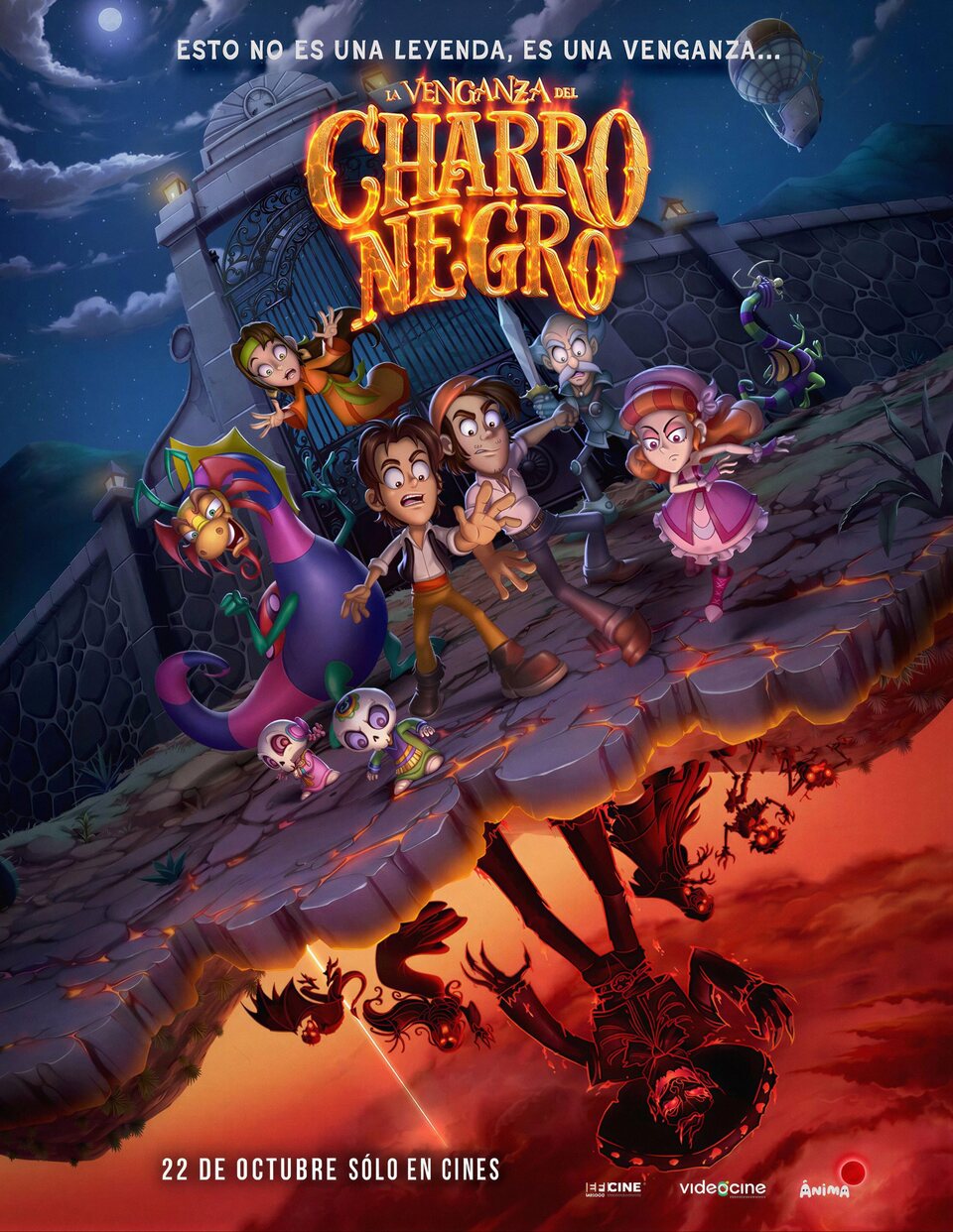 Cartel de La venganza del Charro Negro - México