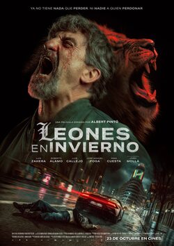 Cartel de Leones en invierno