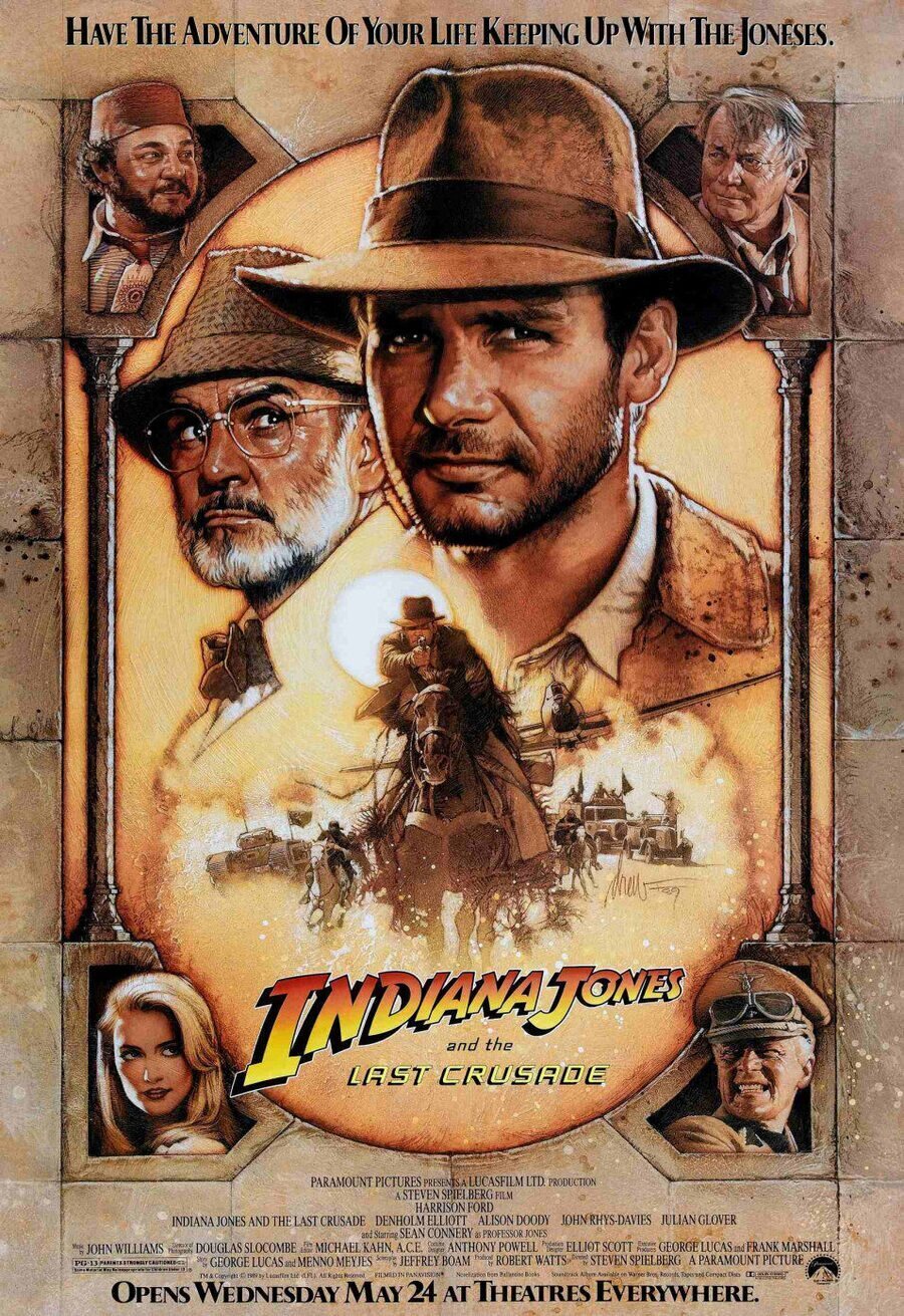 Cartel de Indiana Jones y la Última Cruzada - Estados Unidos