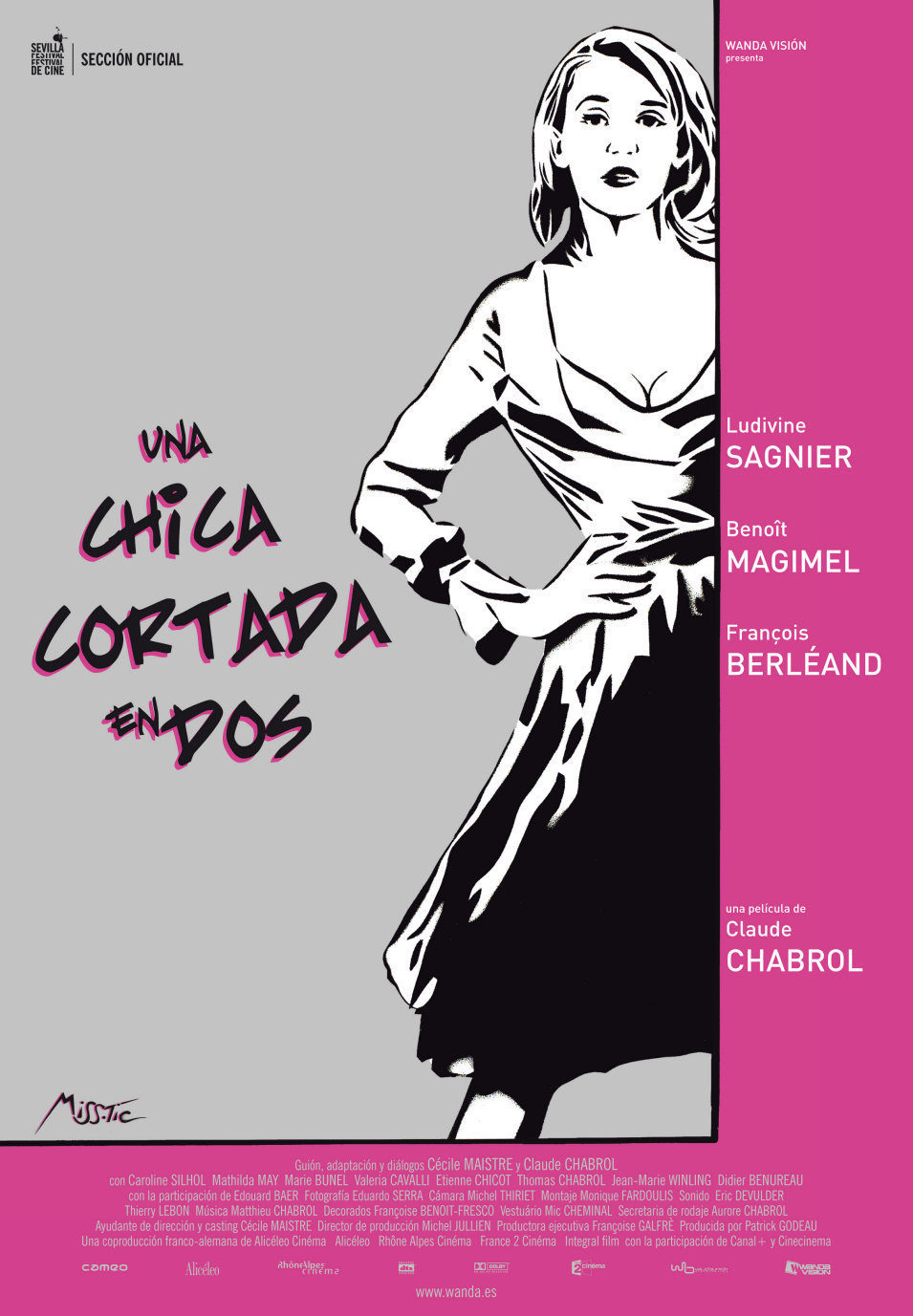 Cartel de Una chica cortada en dos - España