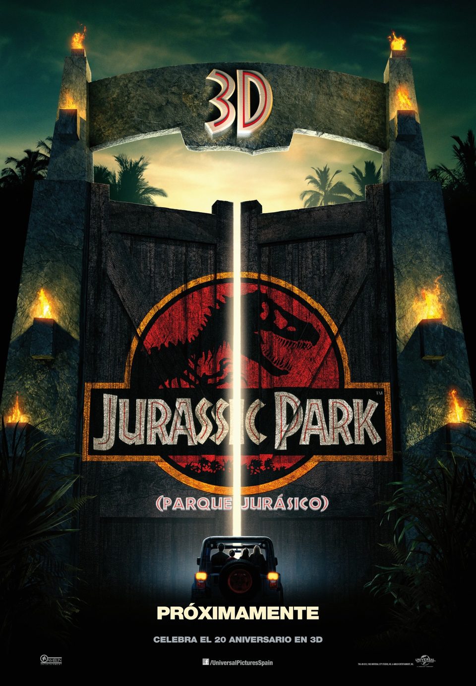 Cartel de Parque Jurásico - España 3D