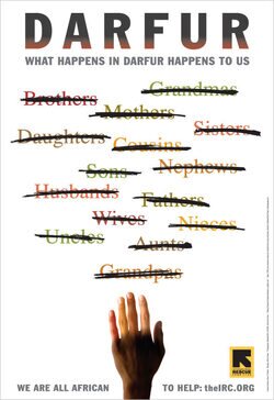 Cartel de Sing for Darfur