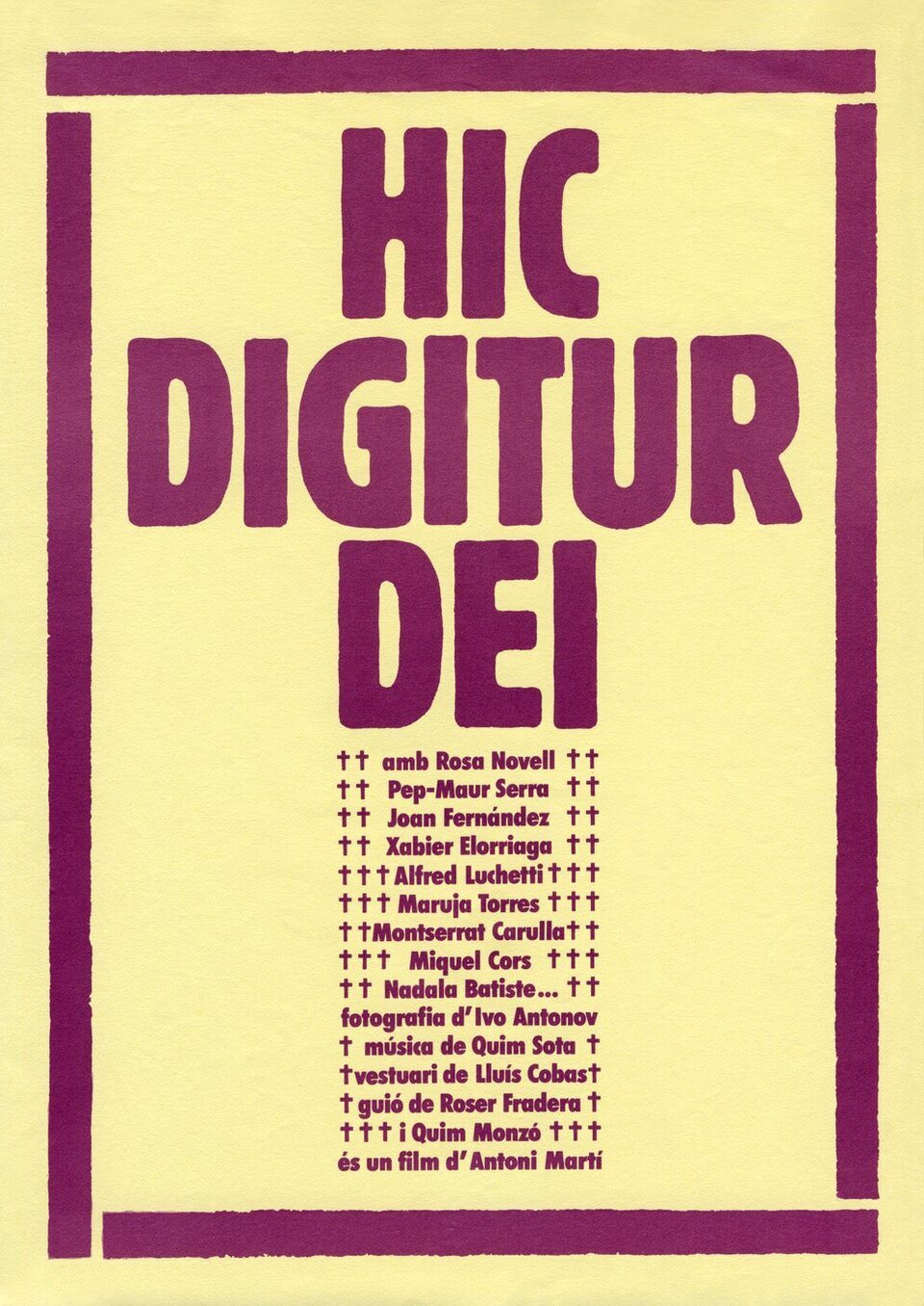 Cartel de Hic Digitur Dei - España