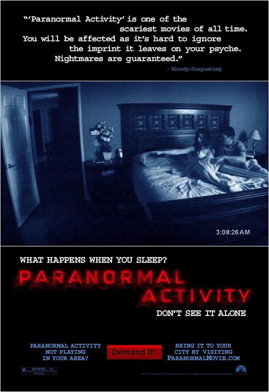 Cartel de Actividad paranormal - Estados Unidos