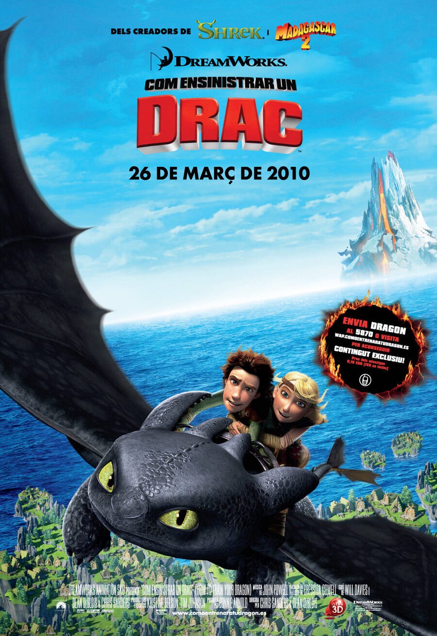 Cartel de Cómo entrenar a tu dragón - Cataluña