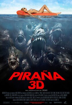 Cartel de Piraña 3D