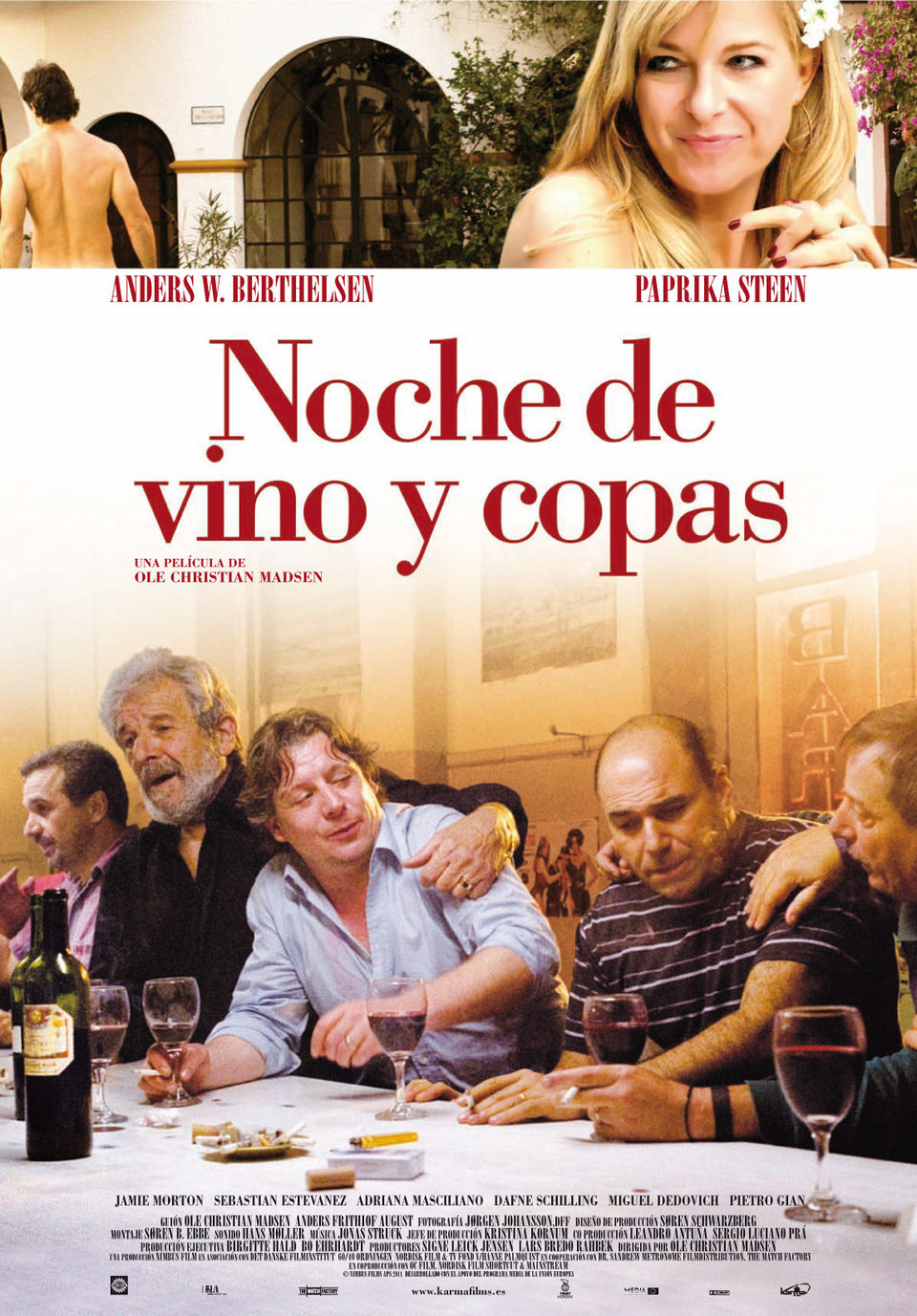 Cartel de Noche de vino y copas - España