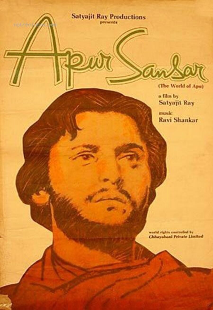 Cartel de Apur Sansar (El mundo de Apu) - India
